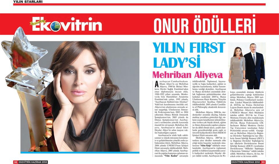 Aliyeva nın uluslararası arenada artan saygınlığı, Uluslararası Jimnastik Federasyonu nun, 2003 ve 2004 yıllarında Dünya Ritmik Jimnastik Şampiyonası nın, 2005 yılında da Dünya Şampiyonası nın