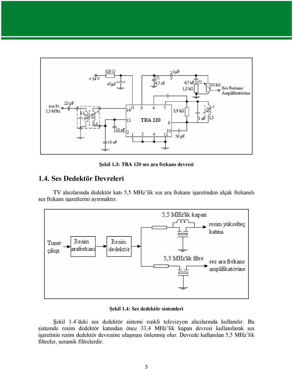 frekans işaretlerini ayırmaktır. Şekil 1.4: Ses dedektör sistemleri Şekil 1.