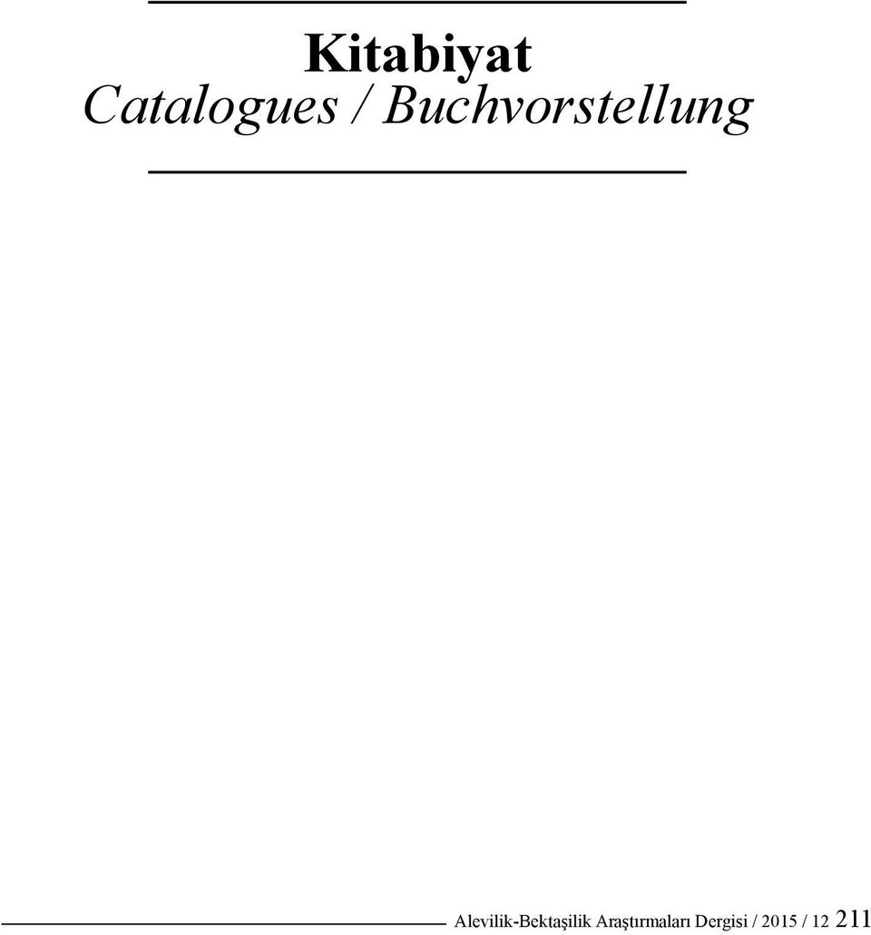 Kitabiyat Catalogues / Buchvorstellung