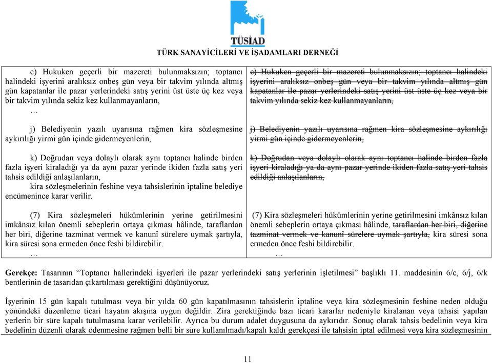 halinde birden fazla işyeri kiraladığı ya da aynı pazar yerinde ikiden fazla satış yeri tahsis edildiği anlaşılanların, kira sözleşmelerinin feshine veya tahsislerinin iptaline belediye encümenince