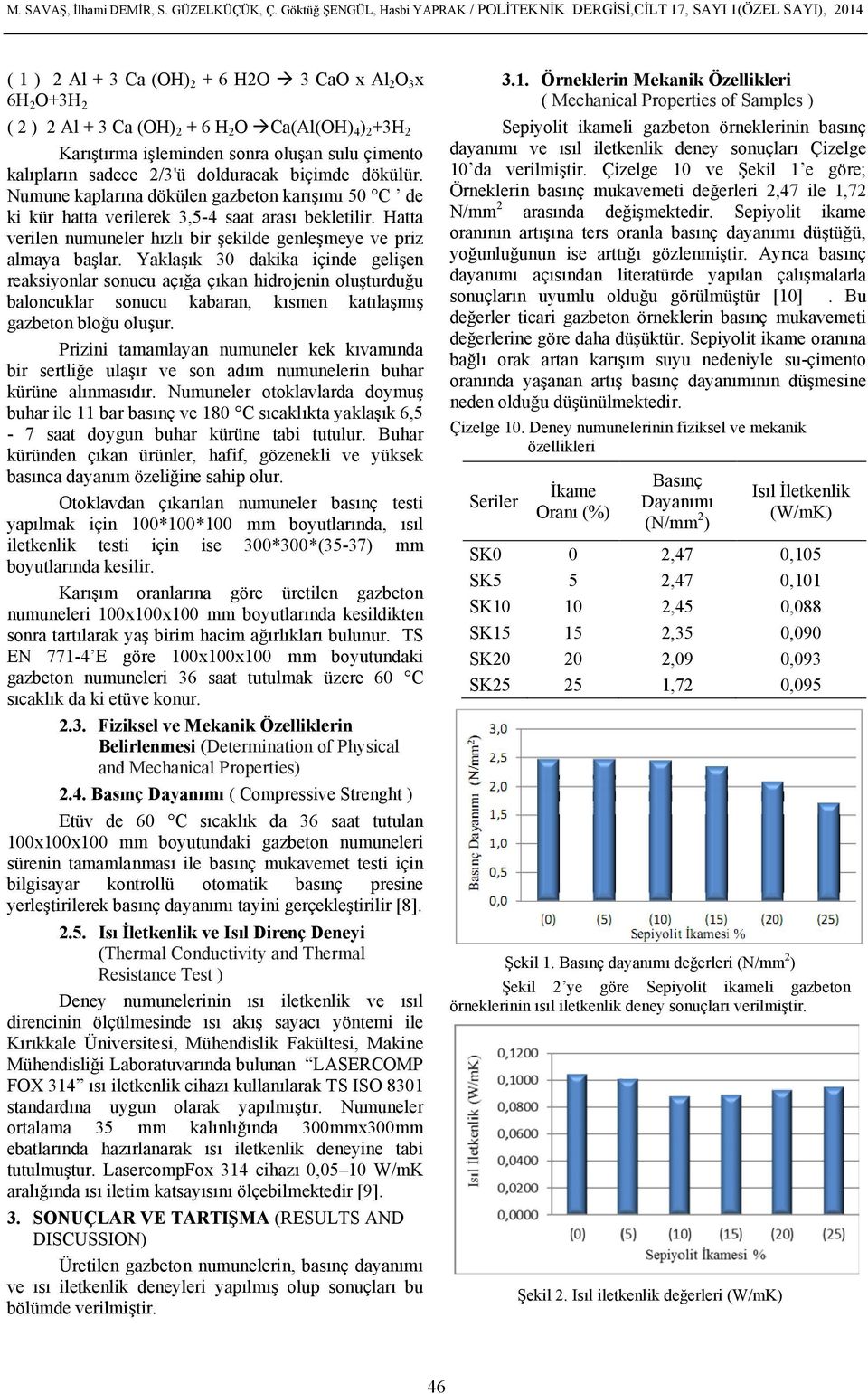 işleminden sonra oluşan sulu çimento kalıpların sadece 2/3'ü dolduracak biçimde dökülür. Numune kaplarına dökülen gazbeton karışımı 5 C de ki kür hatta verilerek 3,5-4 saat arası bekletilir.