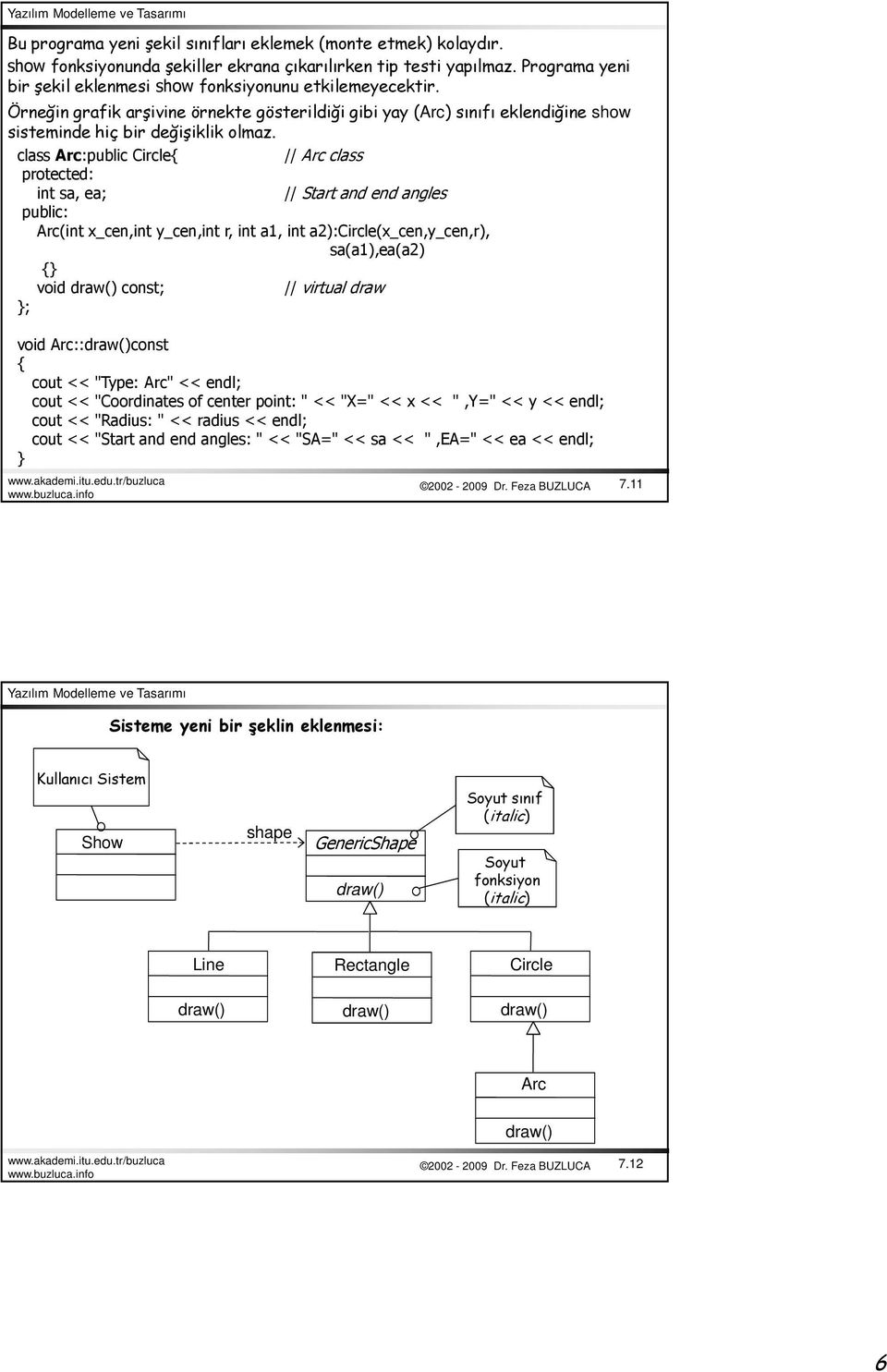 class Arc:public Circle // Arc class protected: int sa, ea; // Start and end angles public: Arc(int x_cen,int y_cen,int r, int a1, int a2):circle(x_cen,y_cen,r), sa(a1),ea(a2) void const; // virtual