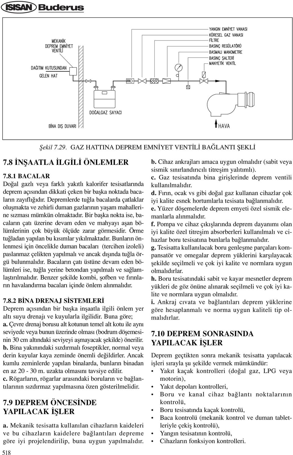 Depremlerde tu la bacalarda çatlaklar oluflmakta ve zehirli duman gazlar n n yaflam mahallerine s zmas mümkün olmaktad r.