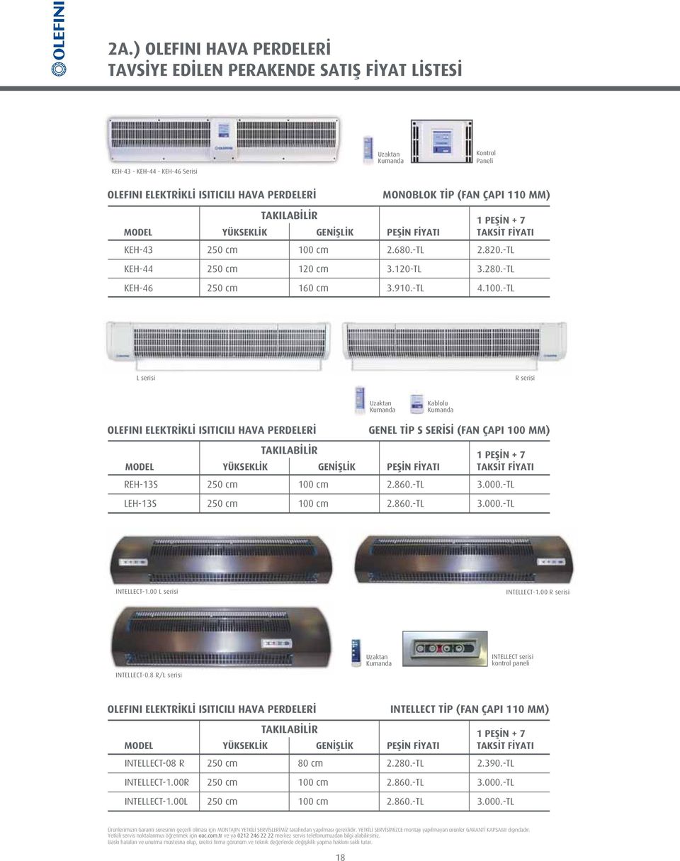 860.-TL 3.000.-TL LEH-13S 250 cm 100 cm 2.860.-TL 3.000.-TL INTELLECT-1.00 L serisi INTELLECT-1.00 R serisi INTELLECT-0.