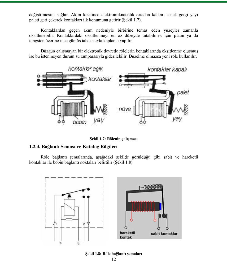 Kontaklardaki oksitlenmeyi en az düzeyde tutabilmek için platin ya da tungsten üzerine ince gümüş tabakasıyla kaplama yapılır.