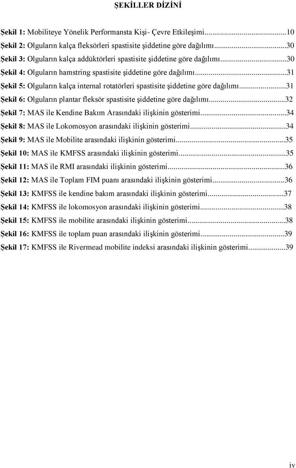 ..31 Şekil 5: Olguların kalça internal rotatörleri spastisite şiddetine göre dağılımı...31 Şekil 6: Olguların plantar fleksör spastisite şiddetine göre dağılımı.