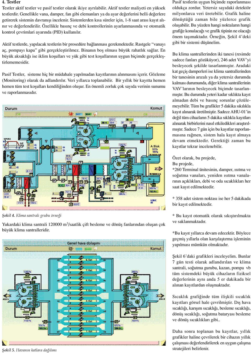 Özellkle bas nç ve deb kntrllernn ayarlanmas nda ve tmatk kntrl çevrmlar ayar nda (PD) kullan l r. Aktf testlerde, yap lacak testlern br prsedüre ba lanmas gerekmektedr.