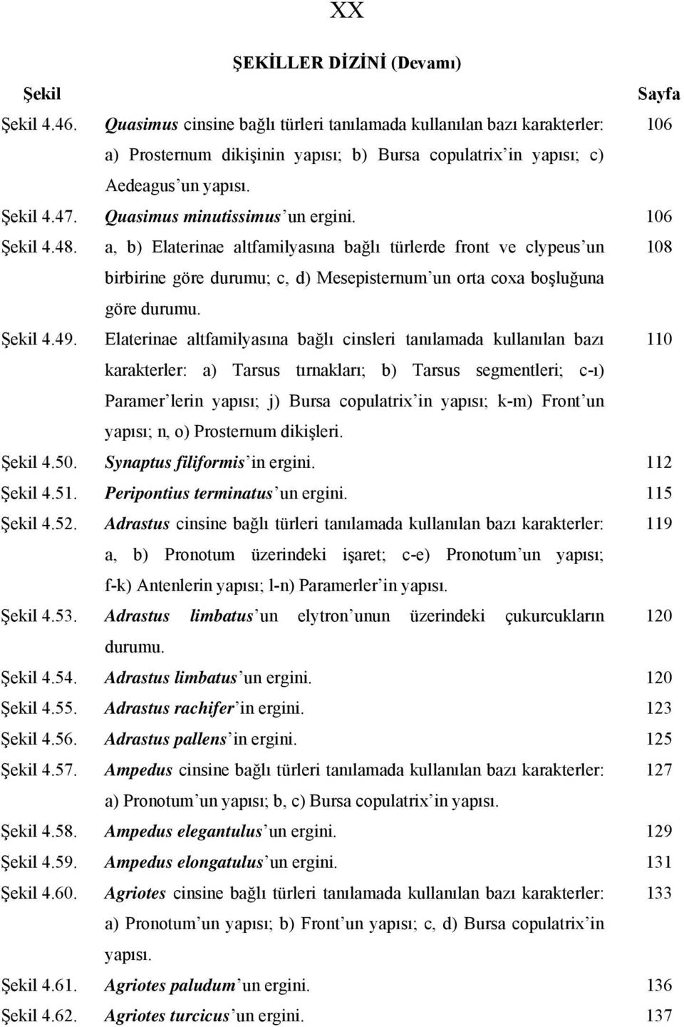 Quasimus minutissimus un ergini. 106 Şekil 4.48. a, b) Elaterinae altfamilyasına bağlı türlerde front ve clypeus un 108 birbirine göre durumu; c, d) Mesepisternum un orta coxa boşluğuna göre durumu.