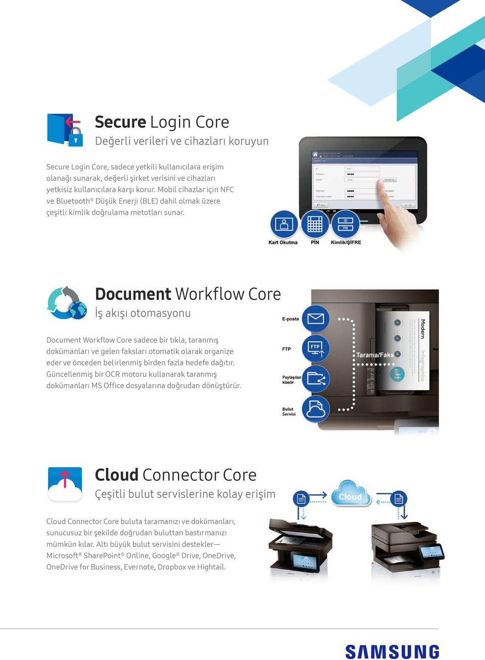 Document Workflow Core İş akışı otomasyonu Document Workflow Core sadece bir tıkla, taranmış dokümanları ve gelen faksları otomatik olarak organize eder ve önceden belirlenmiş birden fazla hedefe