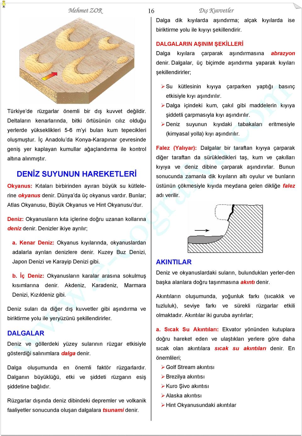 Deltaların kenarlarında, bitki örtüsünün cılız olduğu yerlerde yükseklikleri 5-6 m yi bulan kum tepecikleri oluşmuştur.