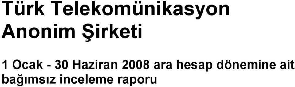 Haziran 2008 ara hesap