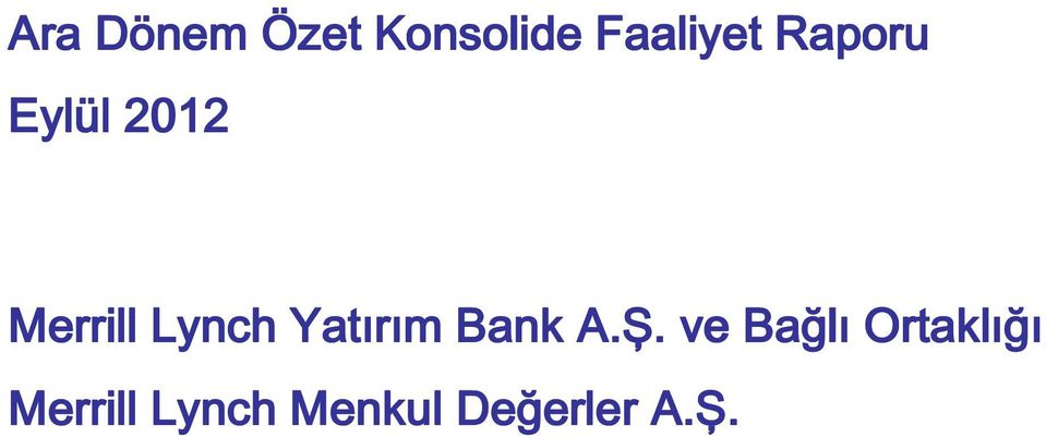 Yatırım Bank A.Ş.