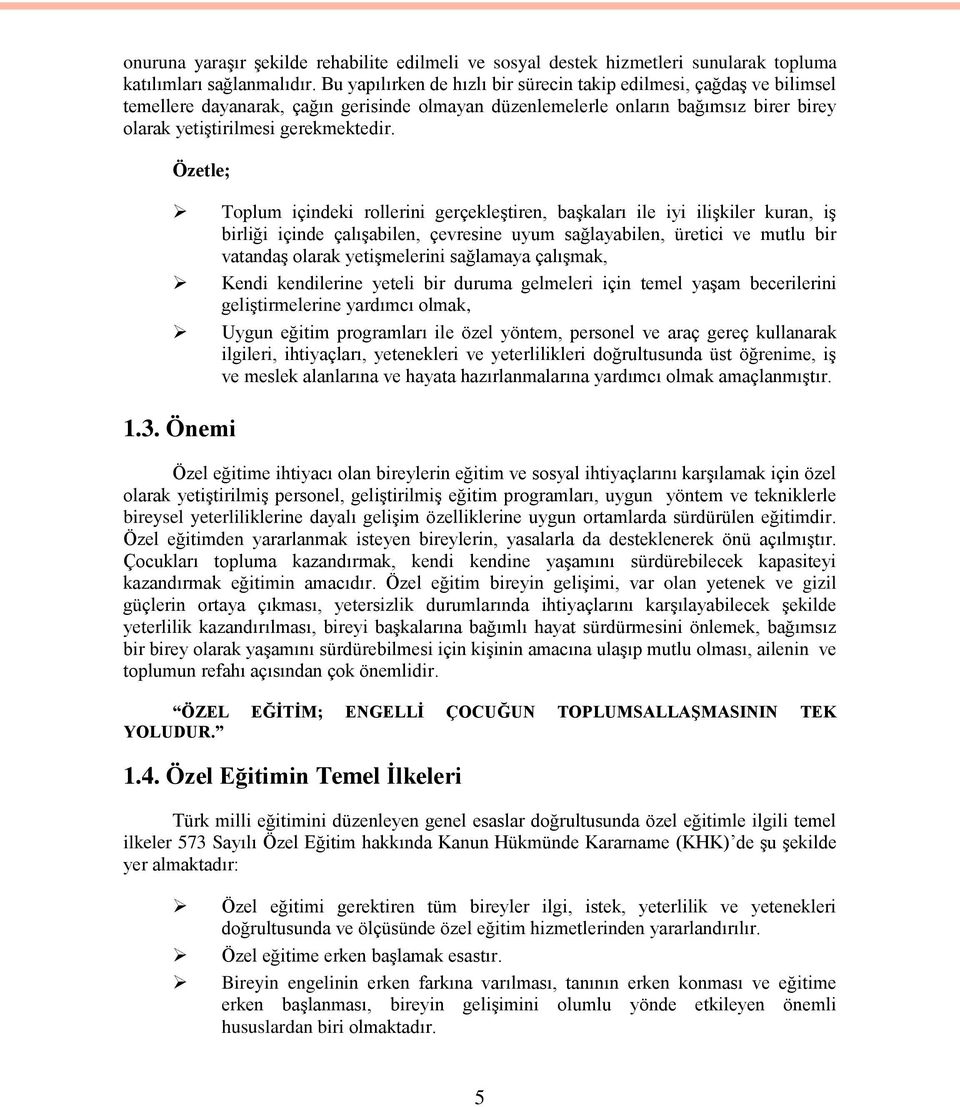 Özetle; Toplum içindeki rollerini gerçekleştiren, başkaları ile iyi ilişkiler kuran, iş birliği içinde çalışabilen, çevresine uyum sağlayabilen, üretici ve mutlu bir vatandaş olarak yetişmelerini