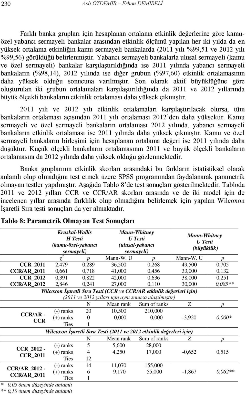 Yabancı sermayeli bankalarla ulusal sermayeli (kamu ve özel sermayeli) bankalar karşılaştırıldığında ise 20 yılında yabancı sermayeli bankaların (%98,4), 202 yılında ise diğer grubun (%97,60)