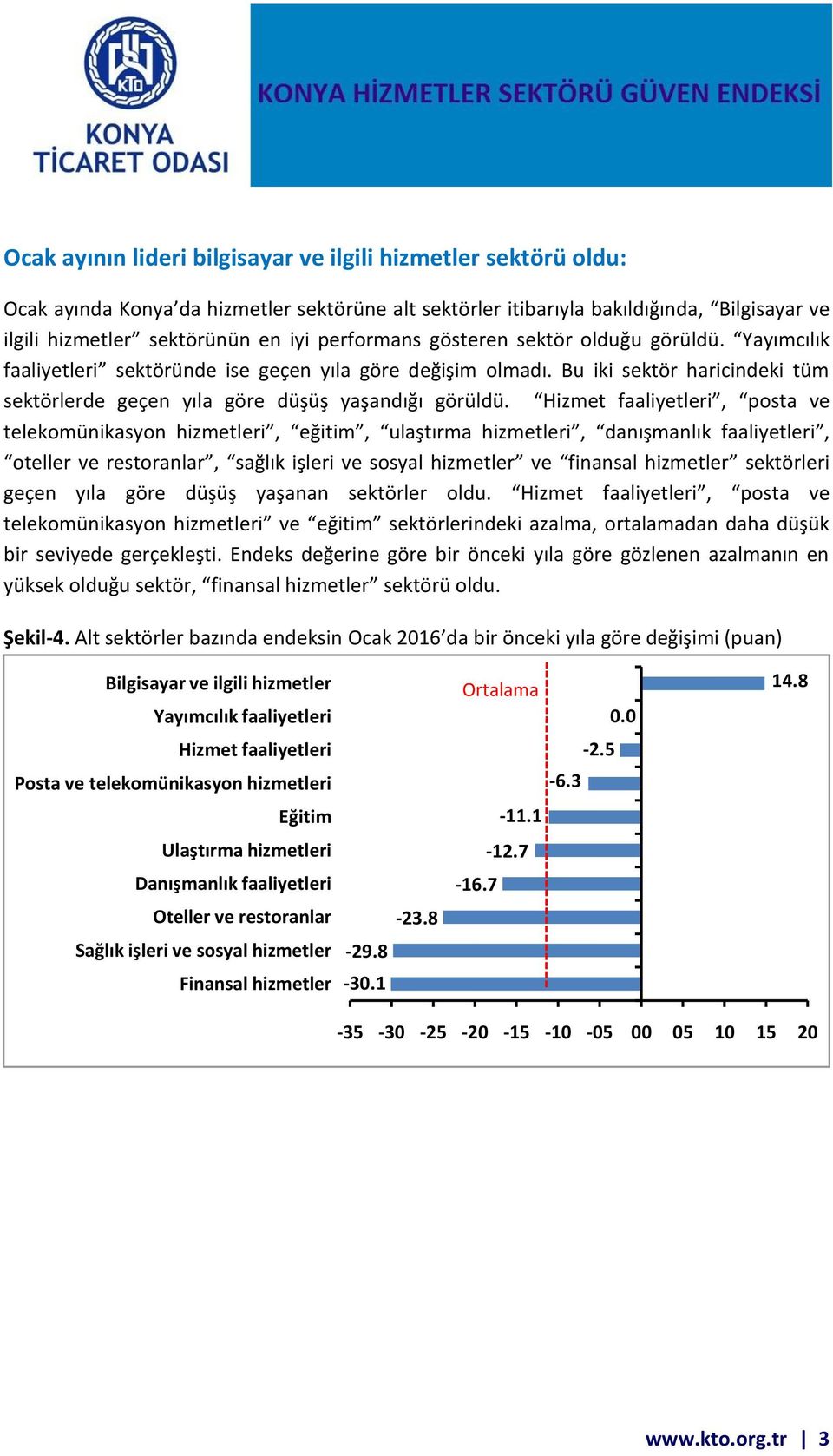 Hizmet faaliyetleri, posta ve telekomünikasyon hizmetleri, eğitim, ulaştırma hizmetleri, danışmanlık faaliyetleri, oteller ve restoranlar, sağlık işleri ve sosyal hizmetler ve finansal hizmetler