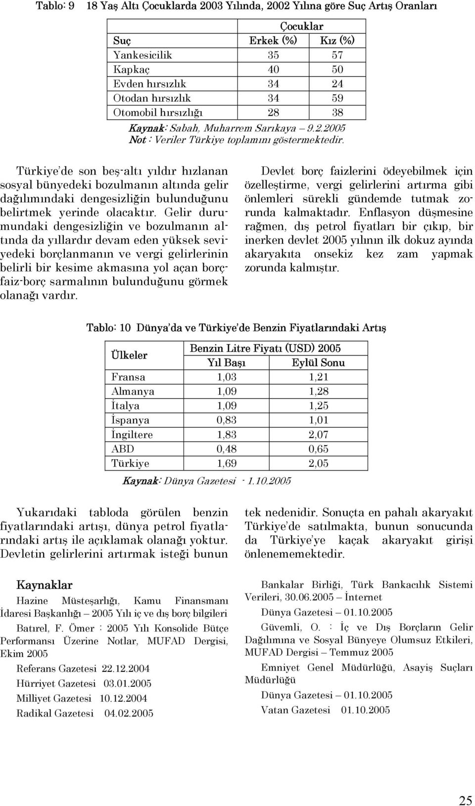 Türkiye de son beş-altı yıldır hızlanan sosyal bünyedeki bozulmanın altında gelir dağılımındaki dengesizliğin bulunduğunu belirtmek yerinde olacaktır.