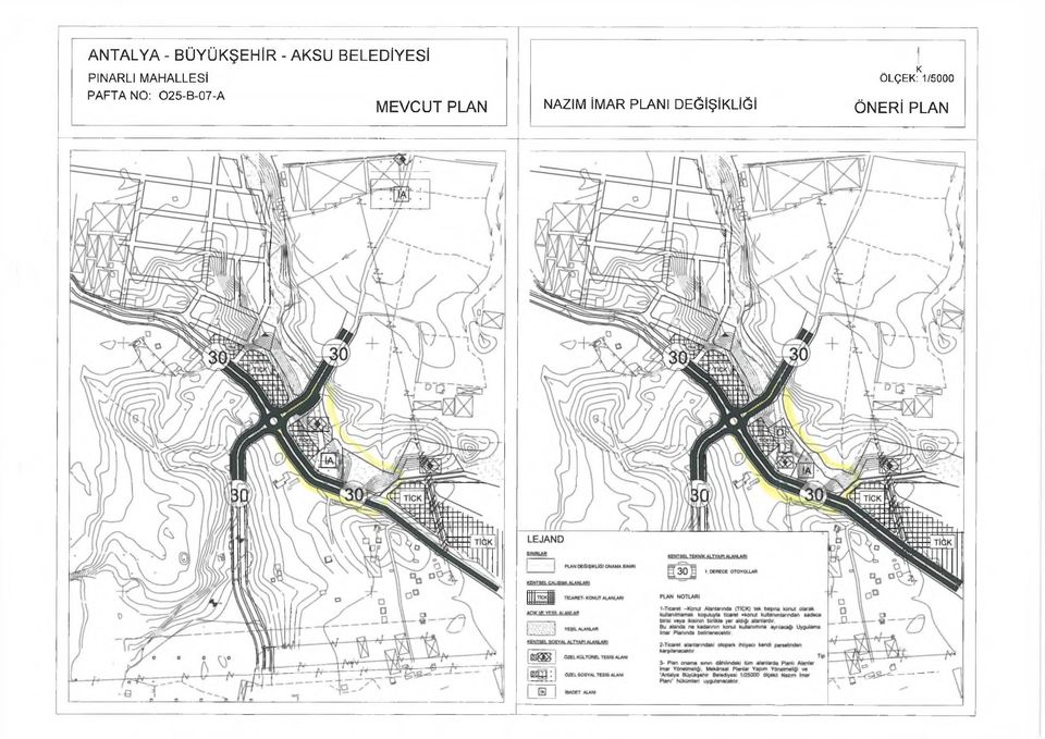 NO: 025-B-07-A MEVCUT PLAN NAZIM