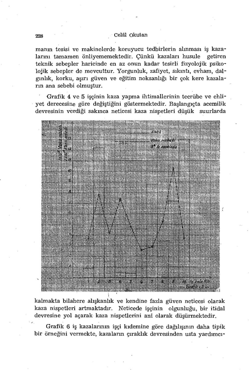 Yorgunluk, zafiyet, sıkıntı, evham, dalgınlık, korku, aşırı güven ve eğitim noksanlığı bir çok kere kazaların ana sebebi olmuştur.