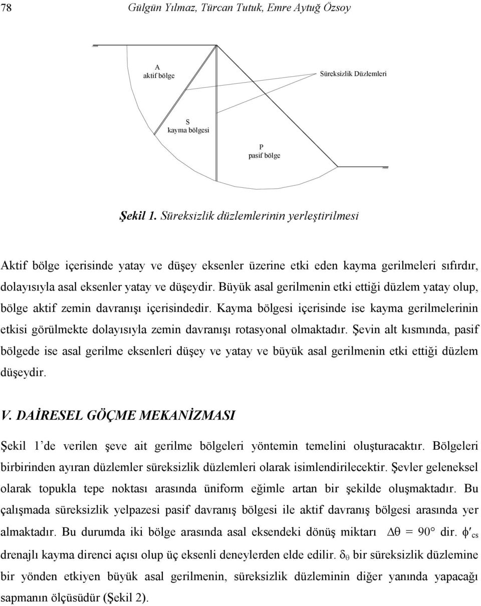 Büyük asal gerilmenin etki ettiği düzlem yatay olup, bölge aktif zemin davranışı içerisindedir.