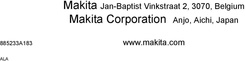 Makita Corporation Anjo,
