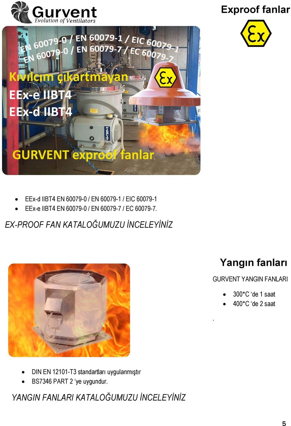 EX-PROOF FAN KATALOĞUMUZU İNCELEYİNİZ Yangın fanları GURVENT YANGIN FANLARI 300 C