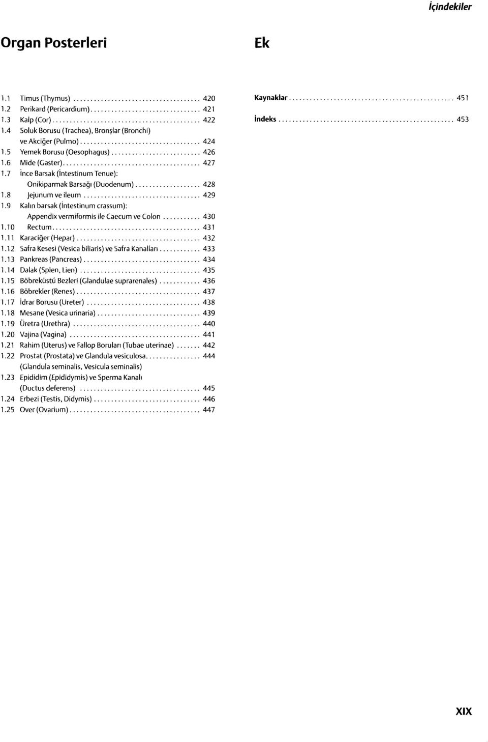 9 Kalin barsak (intestinum crassum): Appendix vermiformis ile Caecum ^..... 430 ใ.10 Rectum... 431 ไ ไไ Karaciğer (Hepa )... 432 ใ.า2 Safra Kesesi (Vesica biliaris) ve Safra Kanalları............ 433 1.