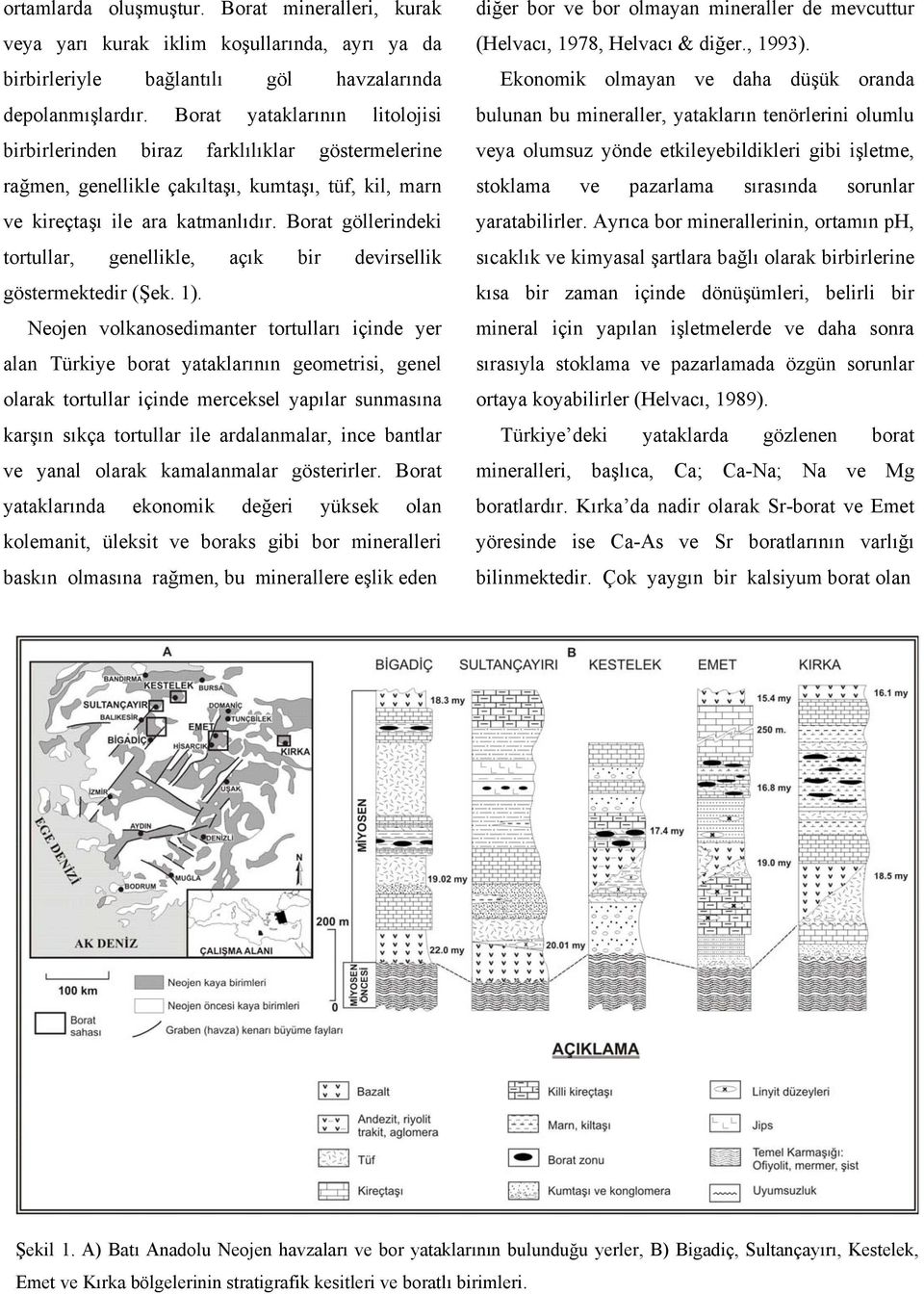 Borat göllerindeki tortullar, genellikle, açık bir devirsellik göstermektedir (Şek. 1).