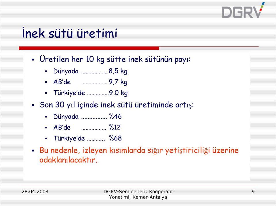 üretiminde artış: Dünyada... %46 AB de.. %12 Türkiye de.