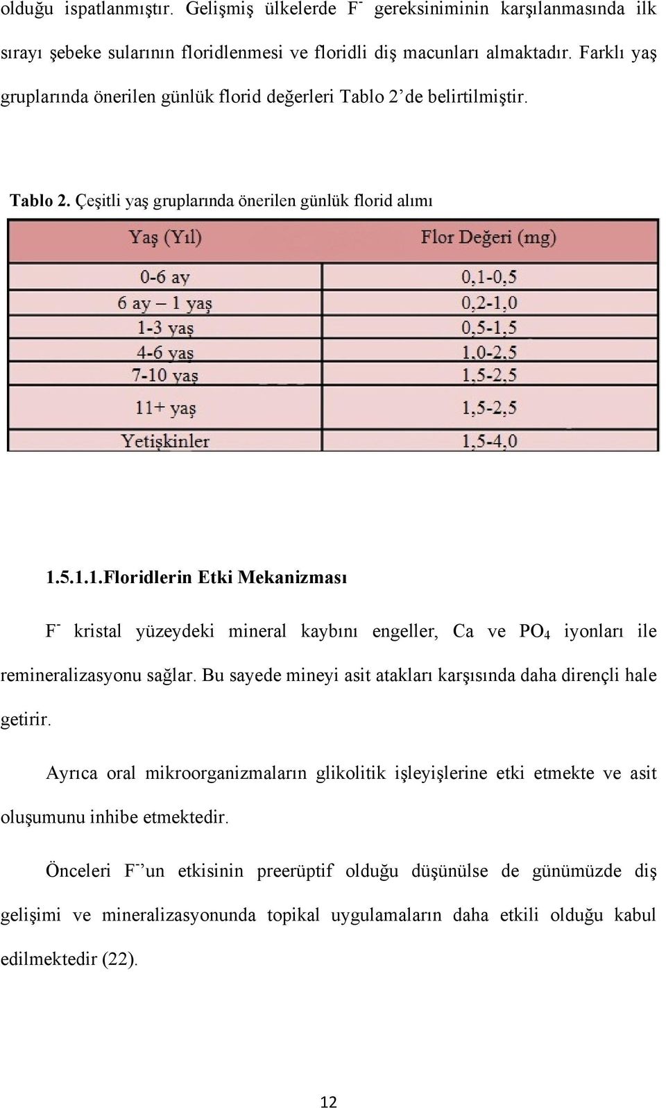 5.1.1.Floridlerin Etki Mekanizması F - kristal yüzeydeki mineral kaybını engeller, Ca ve PO 4 iyonları ile remineralizasyonu sağlar.