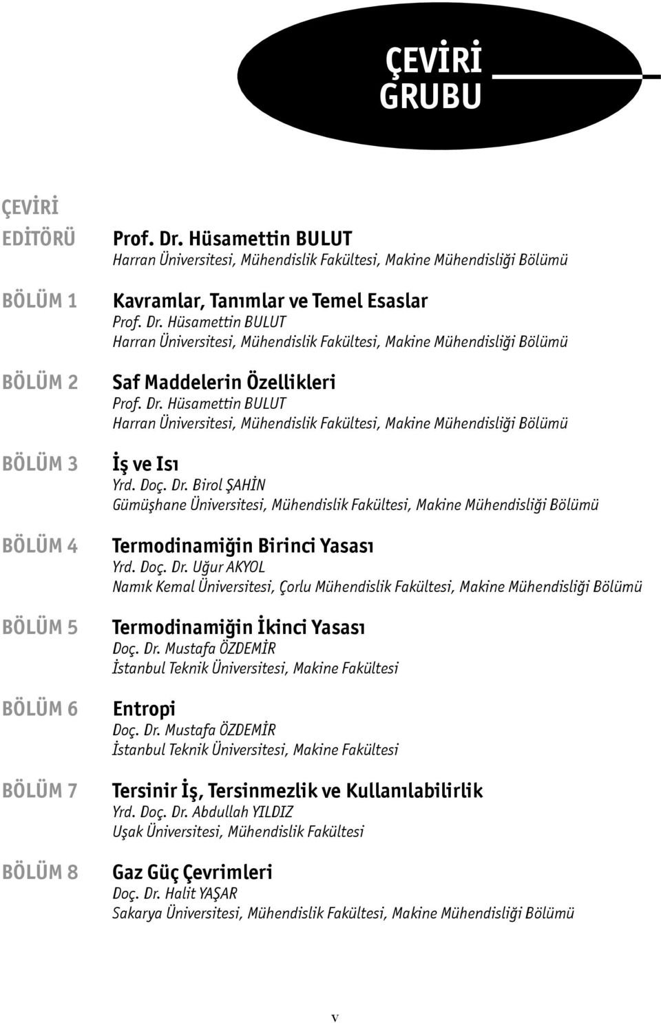 Hüsamettin BULUT Harran Üniversitesi, Mühendislik Fakültesi, Makine Mühendisliği Bölümü Saf Maddelerin Özellikleri Prof. Dr.