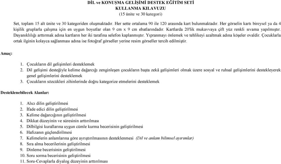 Kartlarda 20'lik mukavvaya çift yüz renkli sıvama yapılmıştır. Dayanıklılığı arttırmak adına kartların her iki tarafına selefon kaplanmıştır.