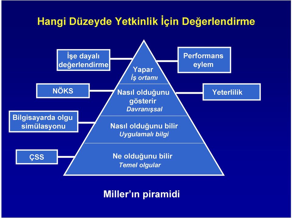 gösterir Davranışsal Nasıl olduğunu bilir Uygulamalı bilgi