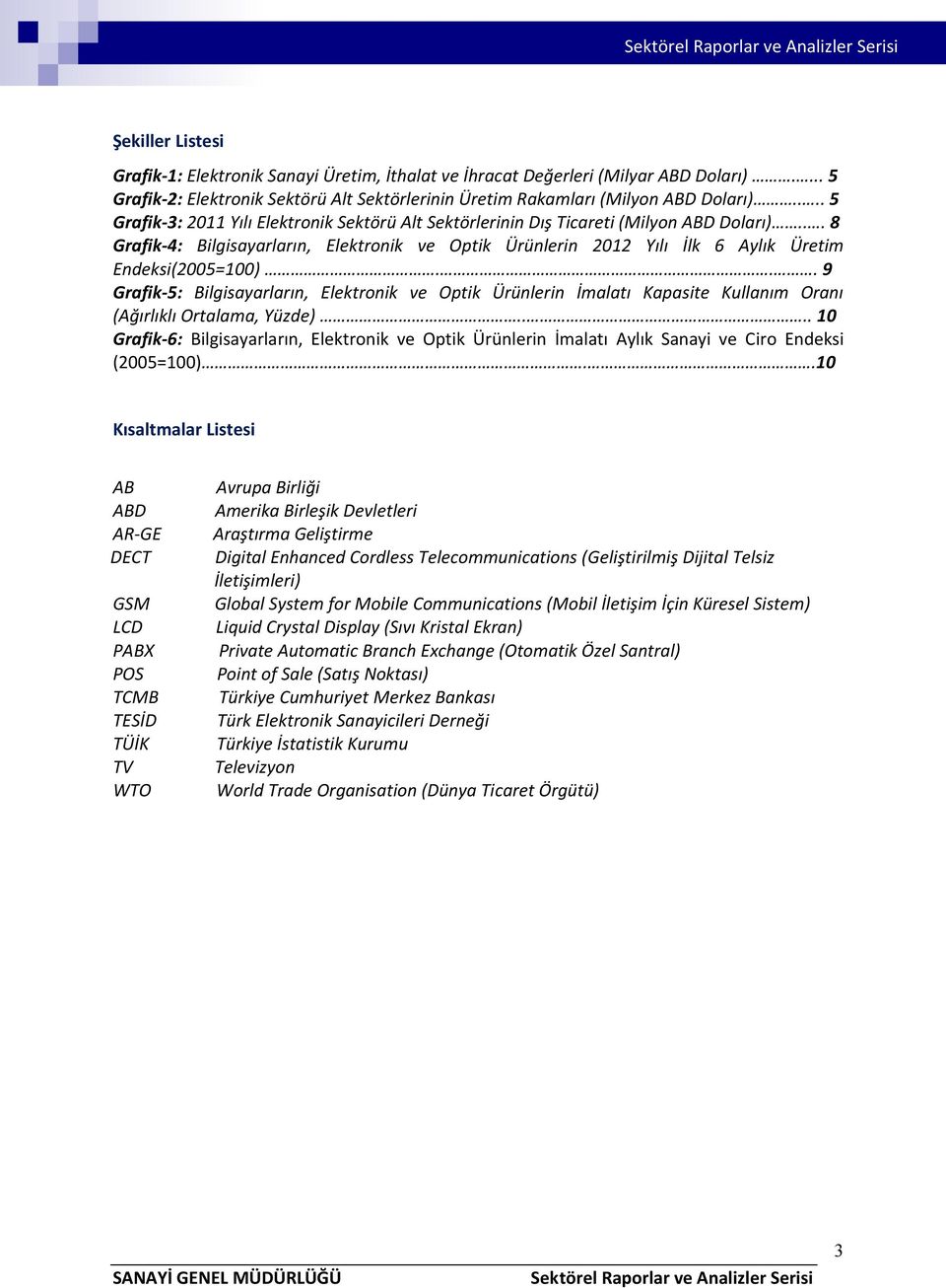 .. 8 Grafik-4: Bilgisayarların, Elektronik ve Optik Ürünlerin 2012 Yılı İlk 6 Aylık Üretim Endeksi(2005=100).