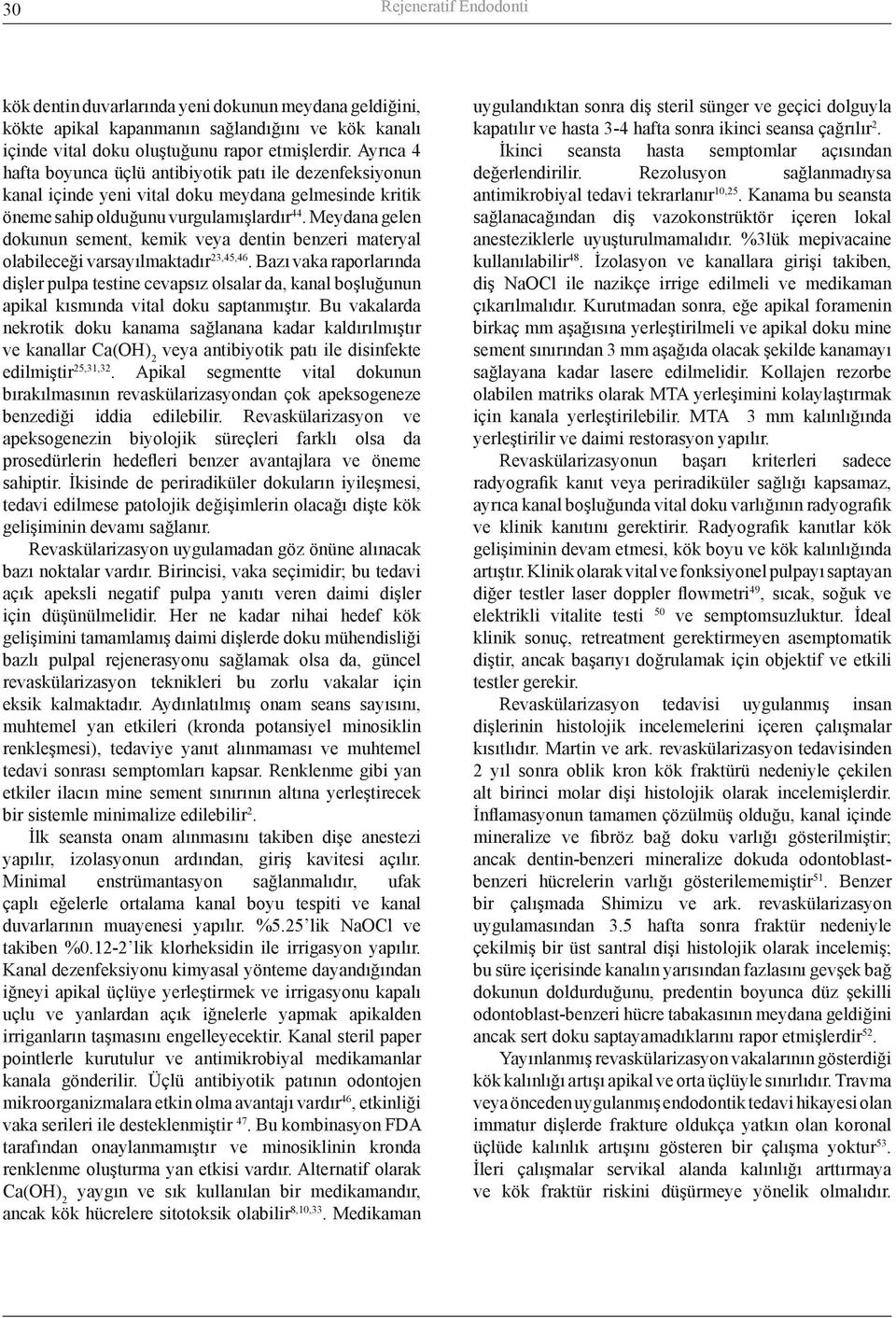 Meydana gelen dokunun sement, kemik veya dentin benzeri materyal olabileceği varsayılmaktadır 23,45,46.