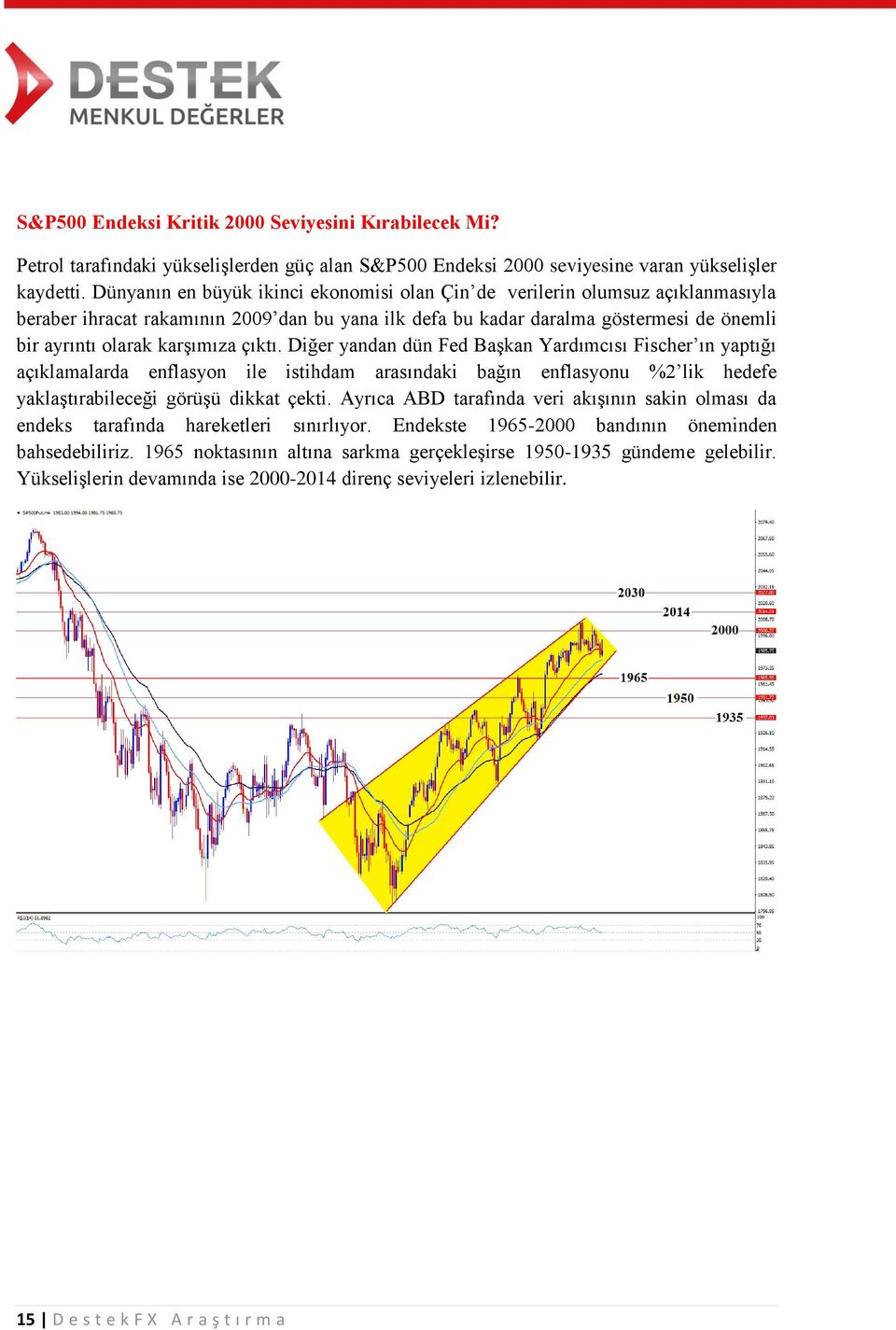 çıktı. Diğer yandan dün Fed Başkan Yardımcısı Fischer ın yaptığı açıklamalarda enflasyon ile istihdam arasındaki bağın enflasyonu %2 lik hedefe yaklaştırabileceği görüşü dikkat çekti.