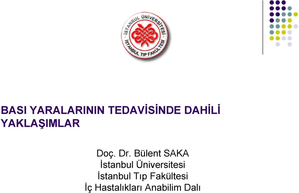 Bülent SAKA İstanbul Üniversitesi