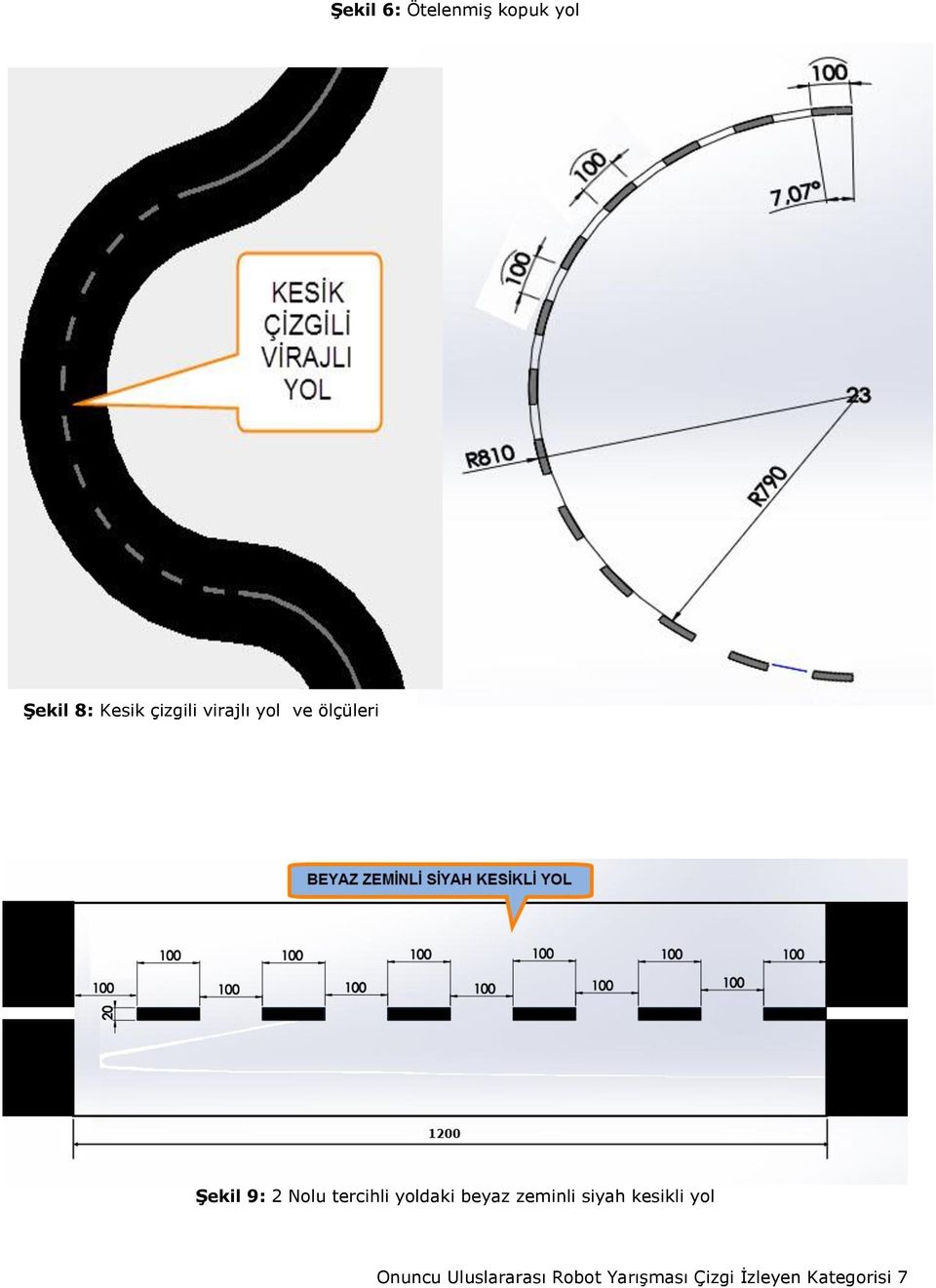 tercihli yoldaki beyaz zeminli siyah kesikli yol