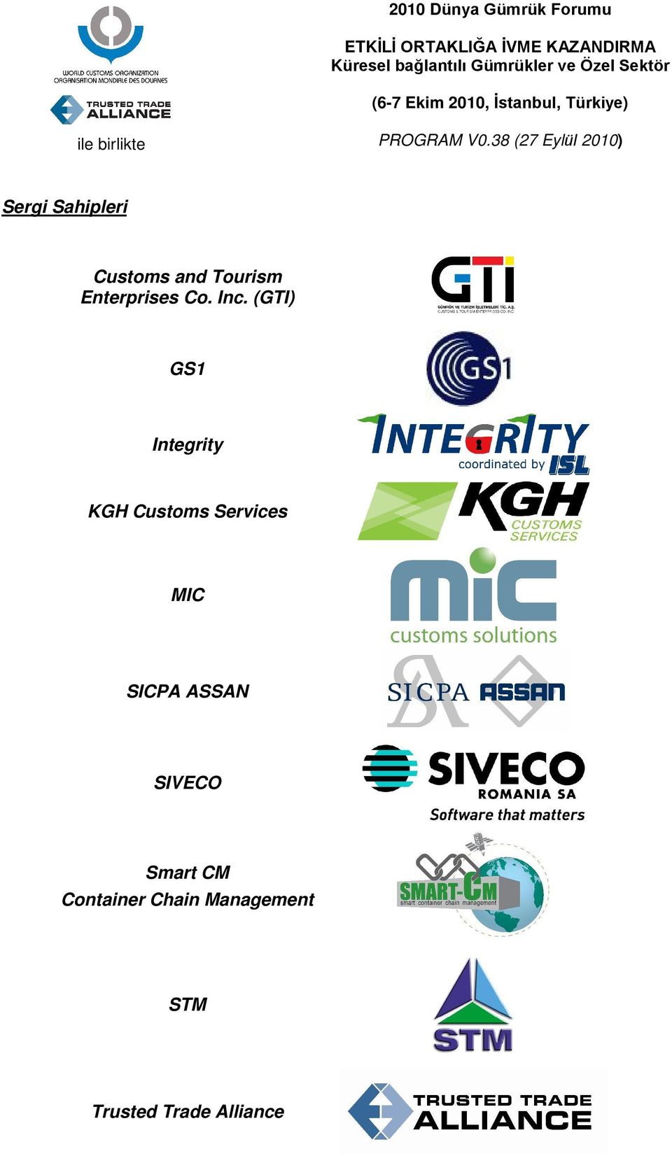 (GTI) GS1 Integrity KGH Customs Services MIC