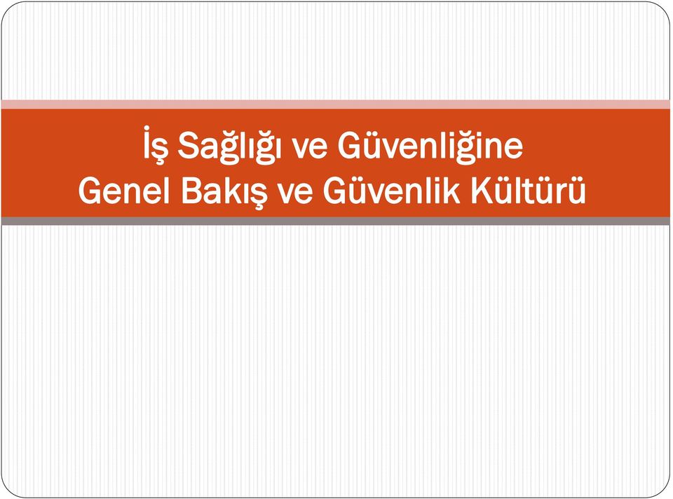 Genel Bakış ve