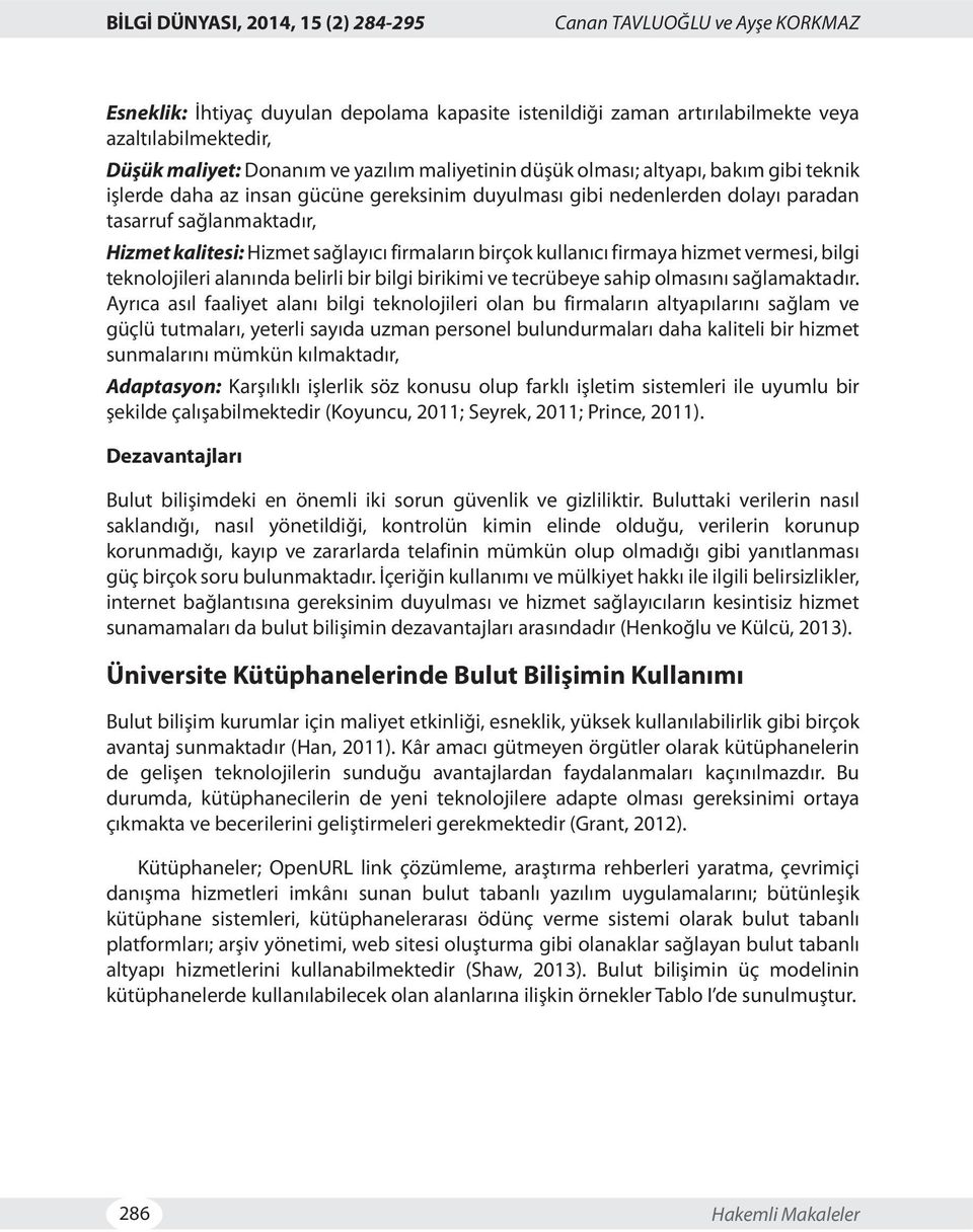 sağlayıcı firmaların birçok kullanıcı firmaya hizmet vermesi, bilgi teknolojileri alanında belirli bir bilgi birikimi ve tecrübeye sahip olmasını sağlamaktadır.