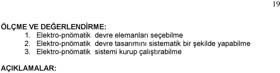 Elektro-pnömatik devre tasarımını sistematik bir