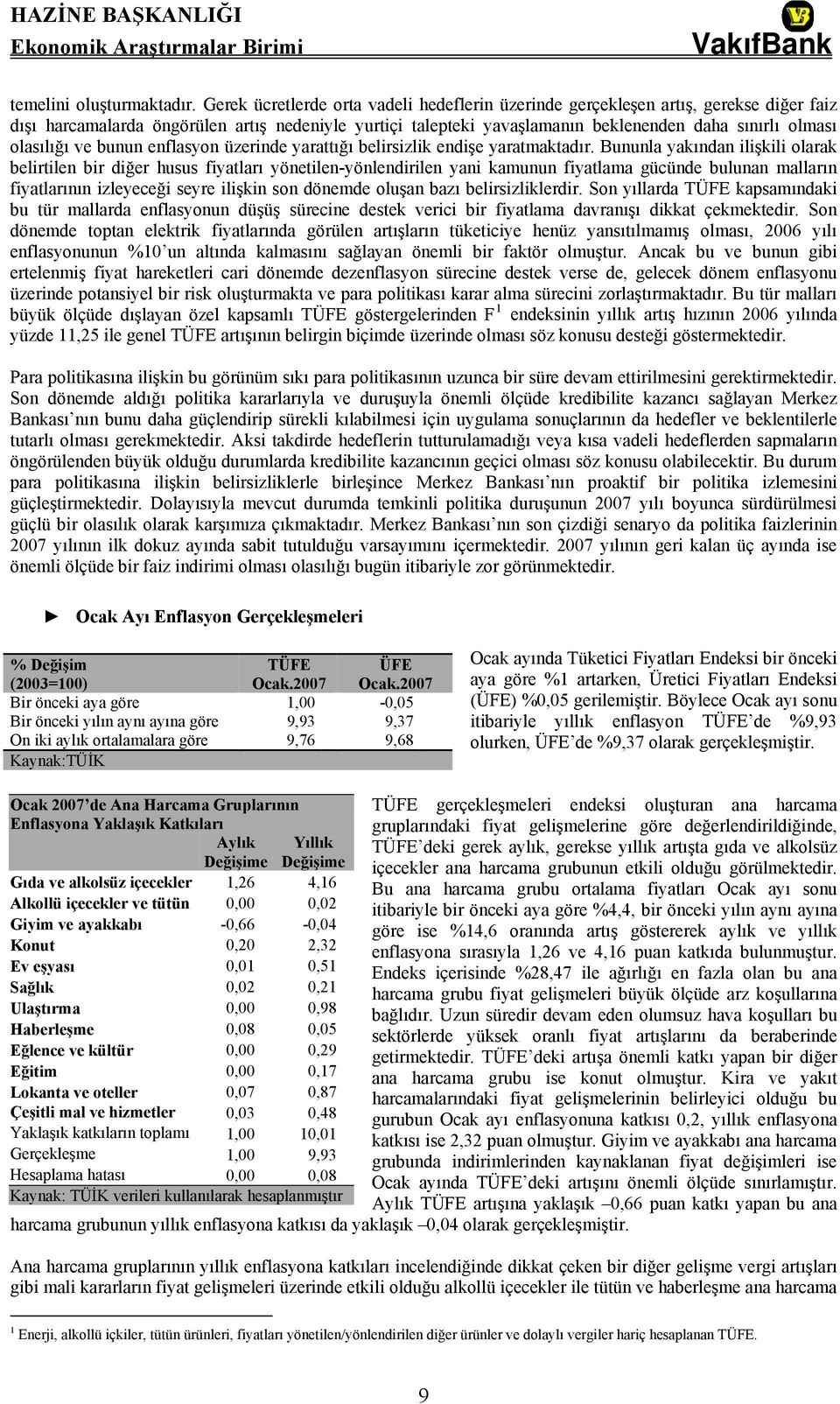 olasılığı ve bunun enflasyon üzerinde yarattığı belirsizlik endişe yaratmaktadır.