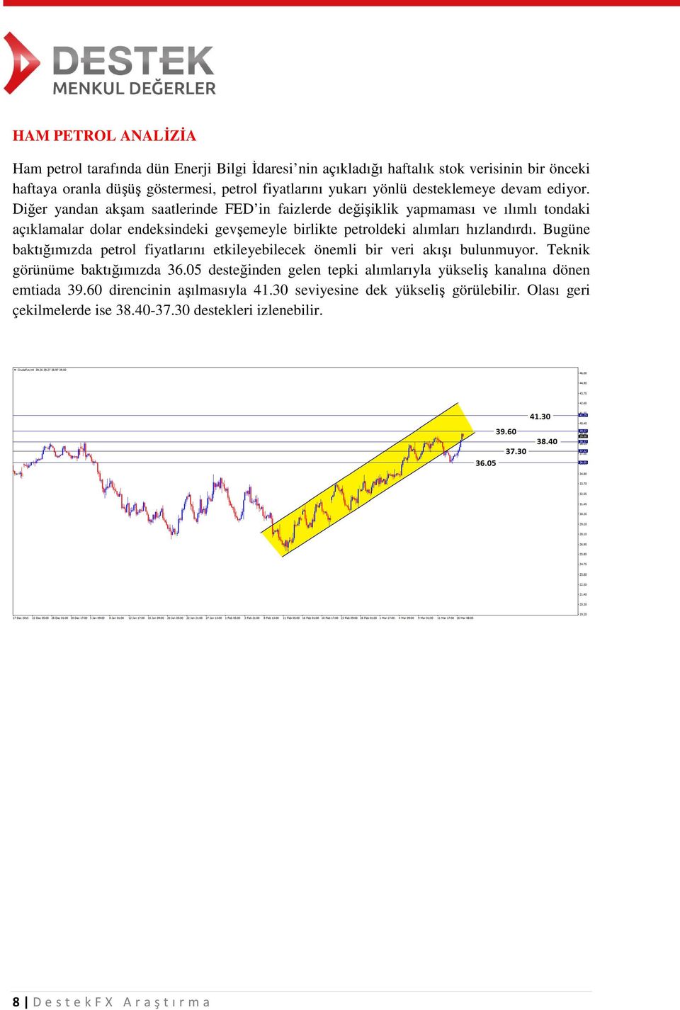 Diğer yandan akşam saatlerinde FED in faizlerde değişiklik yapmaması ve ılımlı tondaki açıklamalar dolar endeksindeki gevşemeyle birlikte petroldeki alımları hızlandırdı.