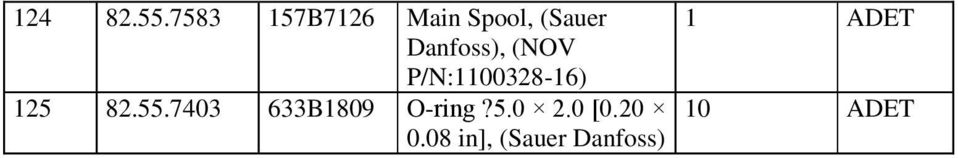 Danfoss), (NOV P/N:1100328-16) 5 82.