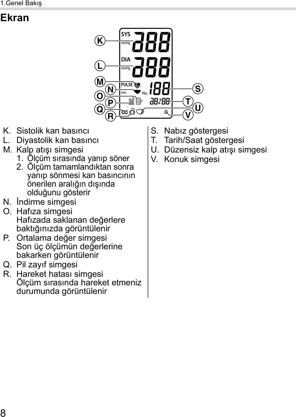 Haf za simgesi Haf zada saklanan de erlere bakt n zda görüntülenir P. Ortalama de er simgesi Son üç ölçümün de erlerine bakarken görüntülenir Q.