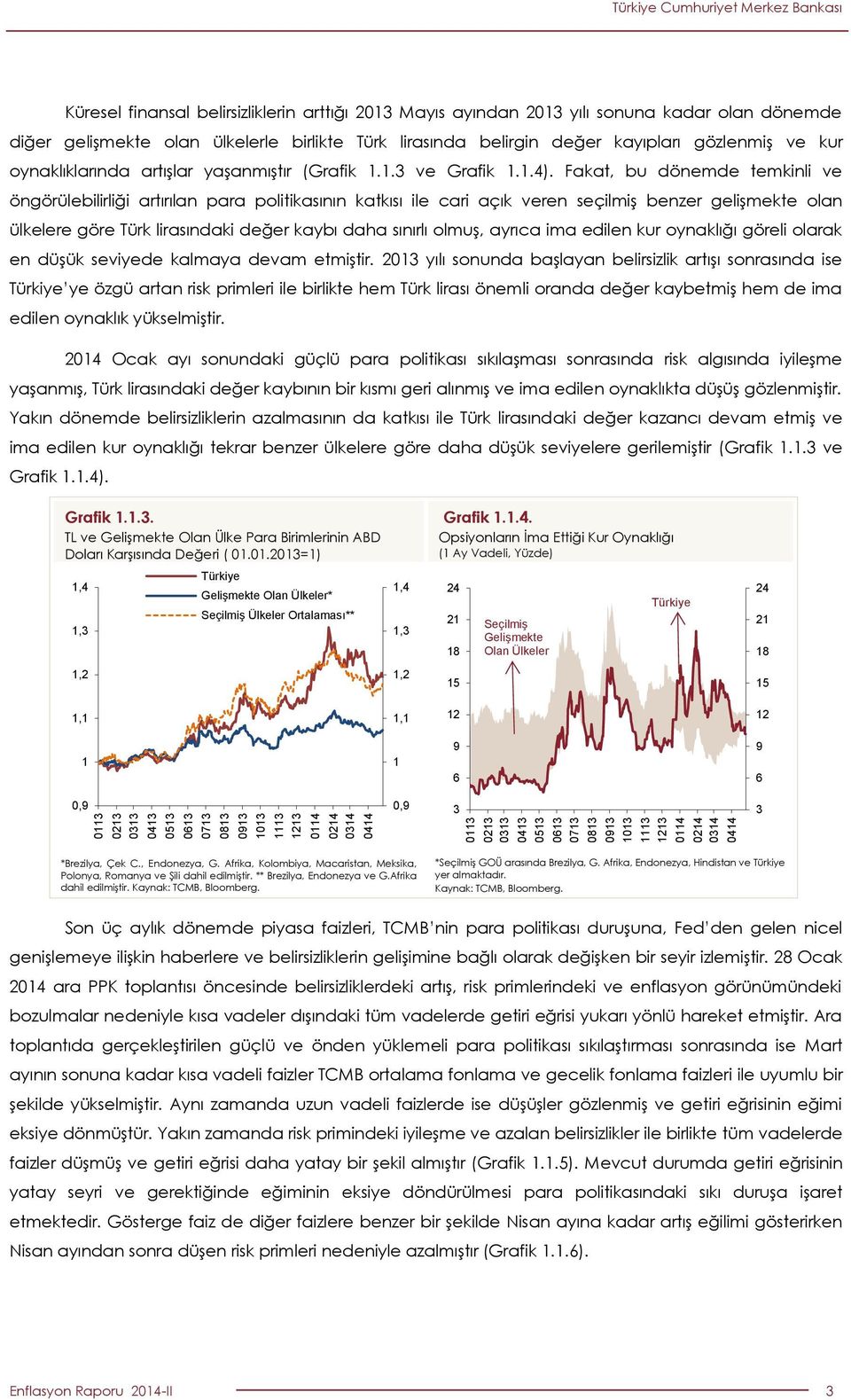 Fakat, bu dönemde temkinli ve öngörülebilirliği artırılan para politikasının katkısı ile cari açık veren seçilmiş benzer gelişmekte olan ülkelere göre Türk lirasındaki değer kaybı daha sınırlı olmuş,