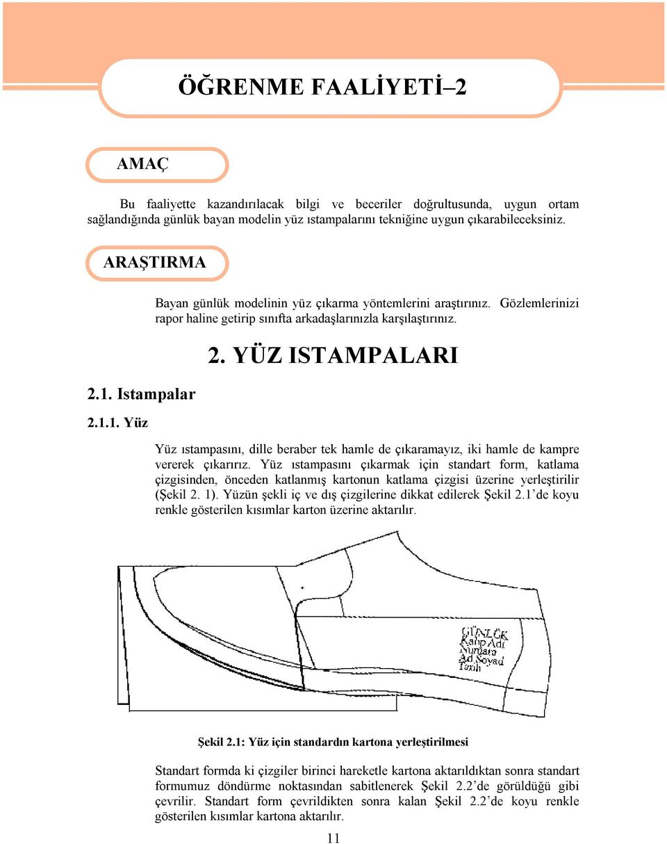 YÜZ ISTAMPALARI Yüz ıstampasını, dille beraber tek hamle de çıkaramayız, iki hamle de kampre vererek çıkarırız.