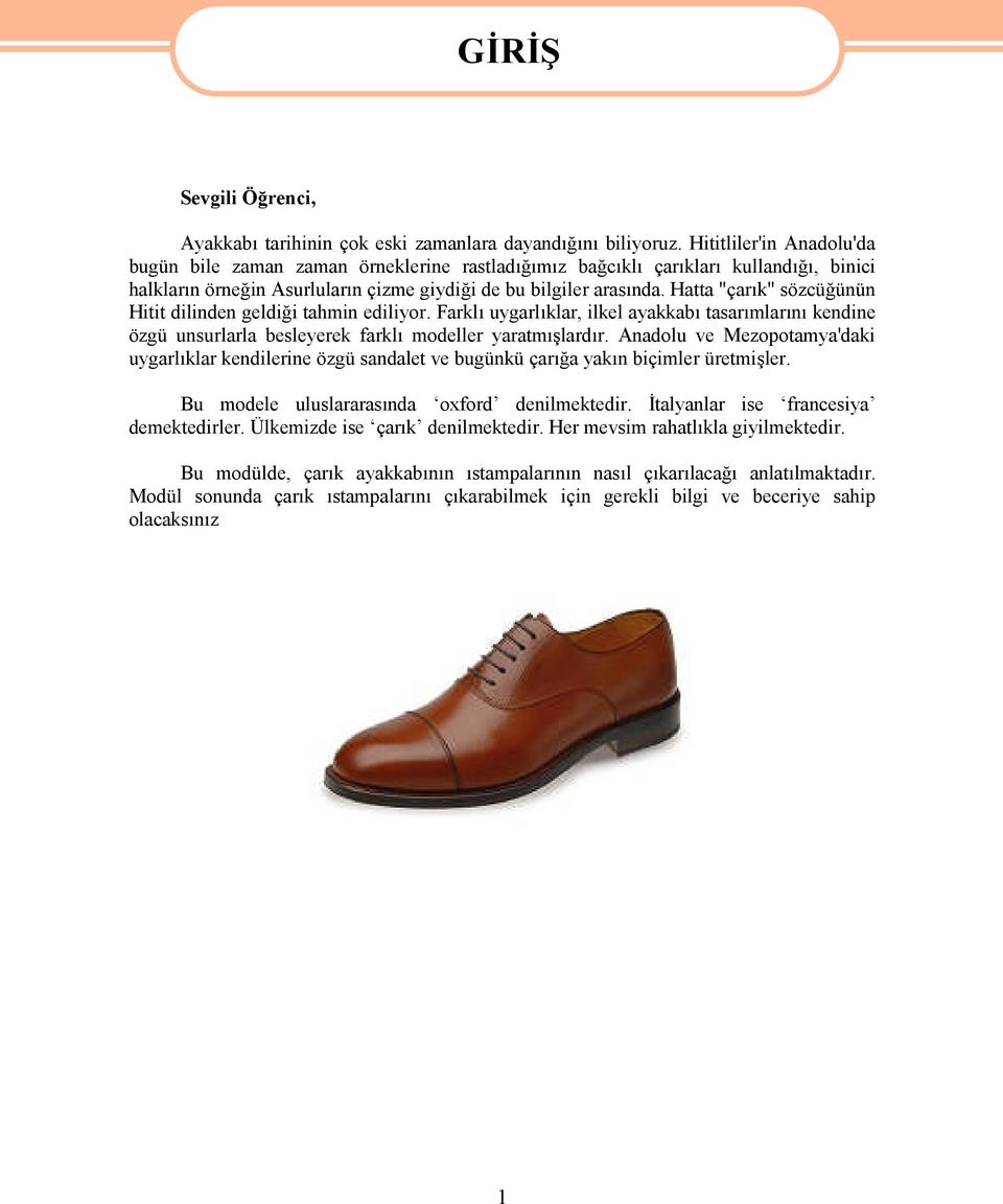 Hatta "çarık" sözcüğünün Hitit dilinden geldiği tahmin ediliyor. Farklı uygarlıklar, ilkel ayakkabı tasarımlarını kendine özgü unsurlarla besleyerek farklı modeller yaratmışlardır.