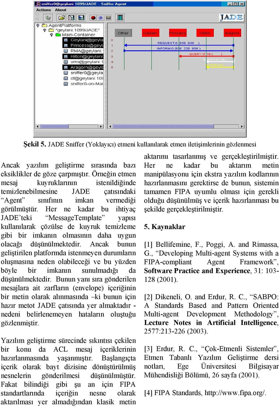 Her ne kadar bu ihtiyaç JADE teki MessageTemplate yapısı kullanılarak çözülse de kuyruk temizleme gibi bir imkanın olmasının daha uygun olacağı düşünülmektedir.