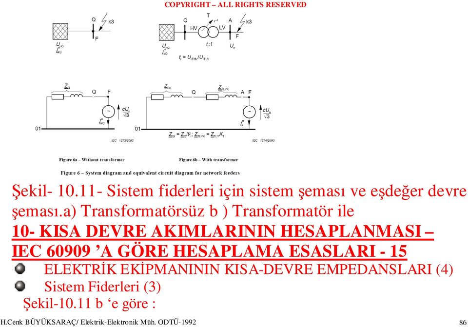 ESASLARI - 15 ELEKTRĐK EKĐPMANININ KISA-DEVRE EMPEDANSLARI (4) Sistem